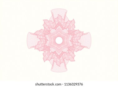 Pink money style rosette