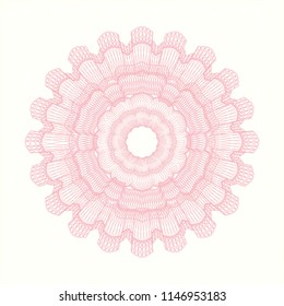 Pink money style rosette