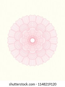 Pink money style rosette