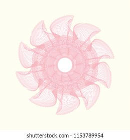 Pink money style rosette