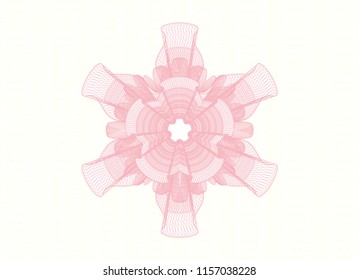 Pink money style rosette