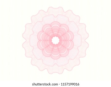 Pink money style rosette