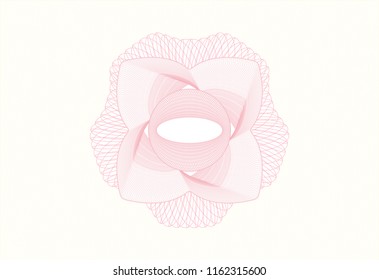 Pink money style rosette