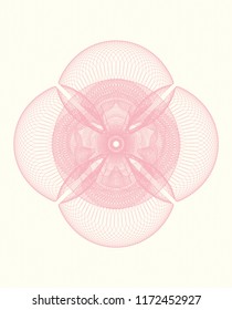 Pink money style rosette