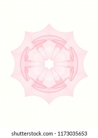Pink money style rosette