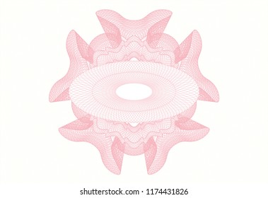 Pink money style rosette
