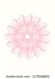 Pink money style rosette