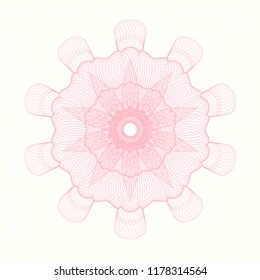 Pink money style rosette