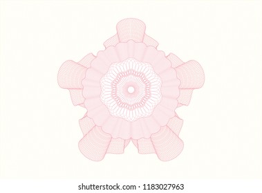 Pink money style rosette