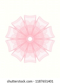 Pink money style rosette