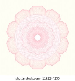 Pink money style rosette