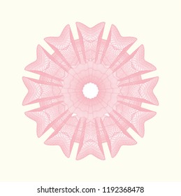 Pink money style rosette