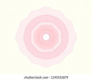 Pink money style rosette