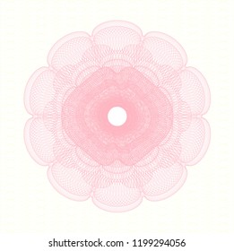 Pink money style rosette