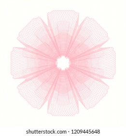 Pink money style rosette