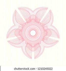Pink money style rosette