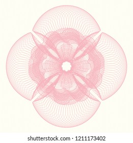 Pink money style rosette