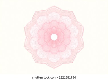 Pink money style rosette