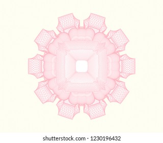 Pink money style rosette