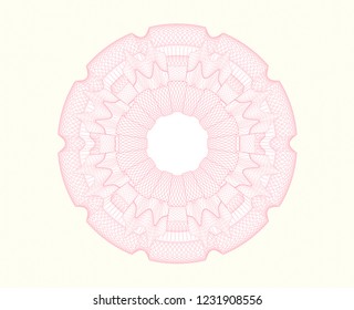 Pink money style rosette