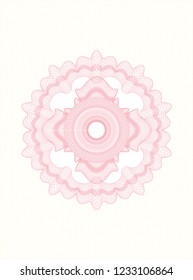 Pink money style rosette