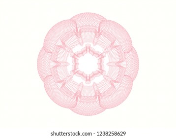 Pink money style rosette