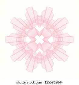 Pink money style rosette