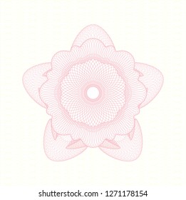 Pink money style rosette