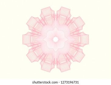 Pink money style rosette
