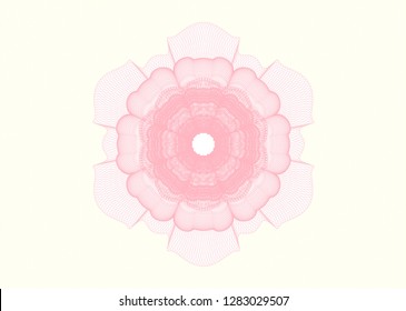 Pink money style rosette