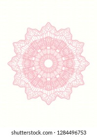 Pink money style rosette