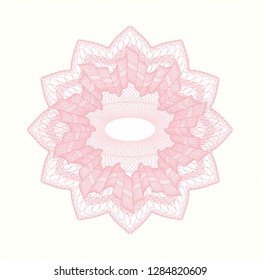 Pink money style rosette