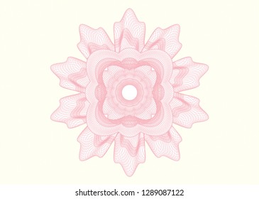 Pink money style rosette