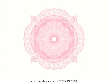 Pink money style rosette