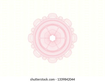 Pink money style rosette
