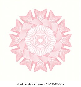 Pink money style rosette