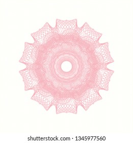 Pink money style rosette