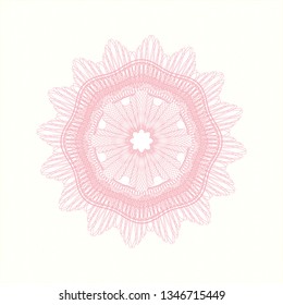 Pink money style rosette
