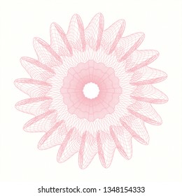Pink money style rosette