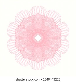 Pink money style rosette