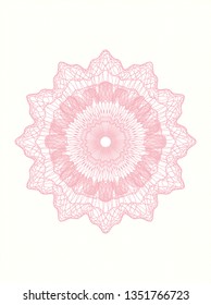 Pink money style rosette