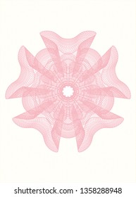 Pink money style rosette