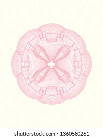 Pink money style rosette