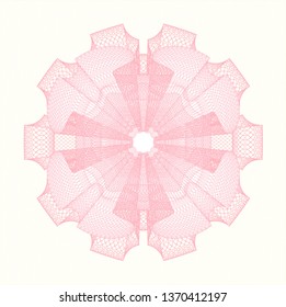Pink money style rosette