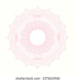 Pink money style rosette