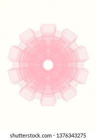Pink money style rosette