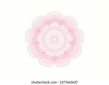 Pink money style rosette