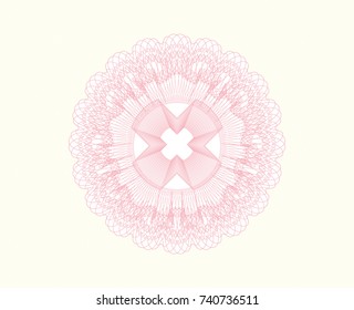 Pink money style rosette