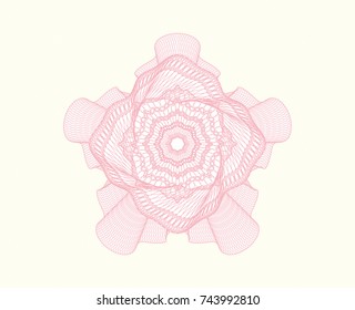 Pink money style rosette