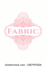  Pink money style rosette with text Fabric inside